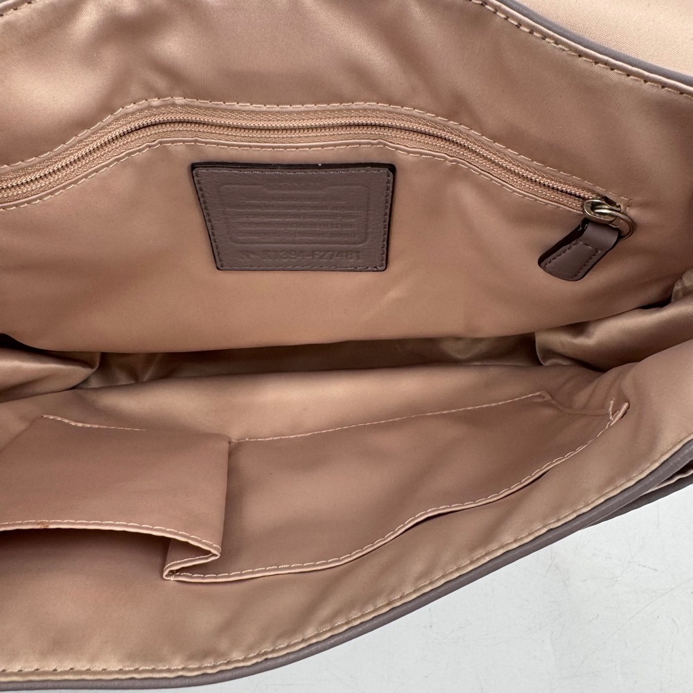 Coach Mauve Leather Satchel Shoulder Bag - Picture 3 of 7